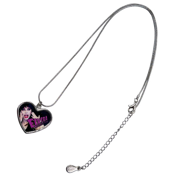 Elvira Pink Web Heart Necklace