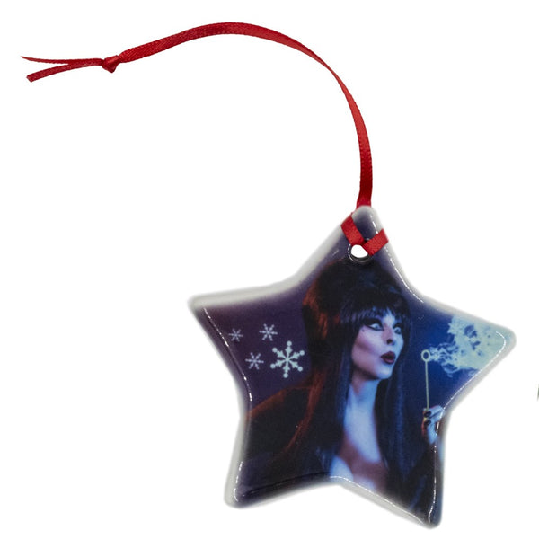 Elvira Snowflake Bubbles Star Ornament