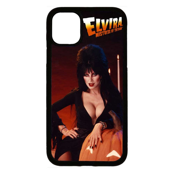 Elvira Pumpkin Iphone Black Rubber Case
