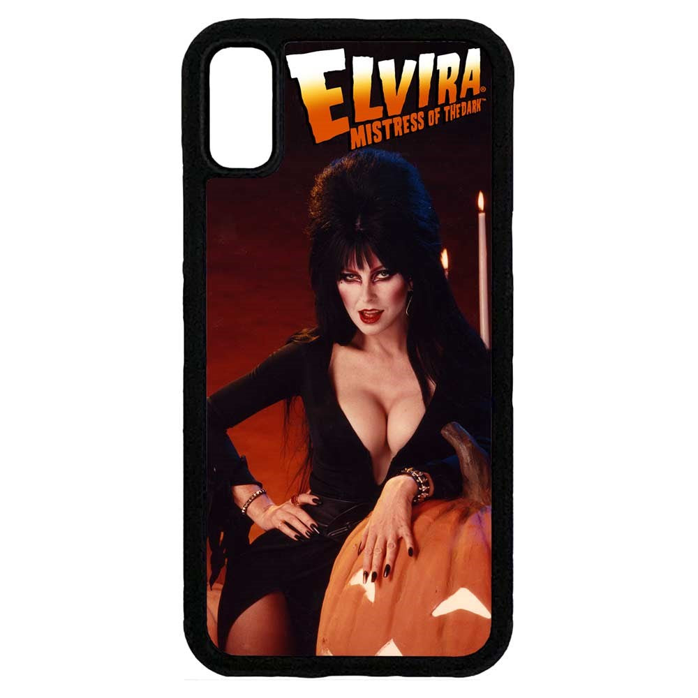 Elvira Pumpkin Iphone Black Rubber Case