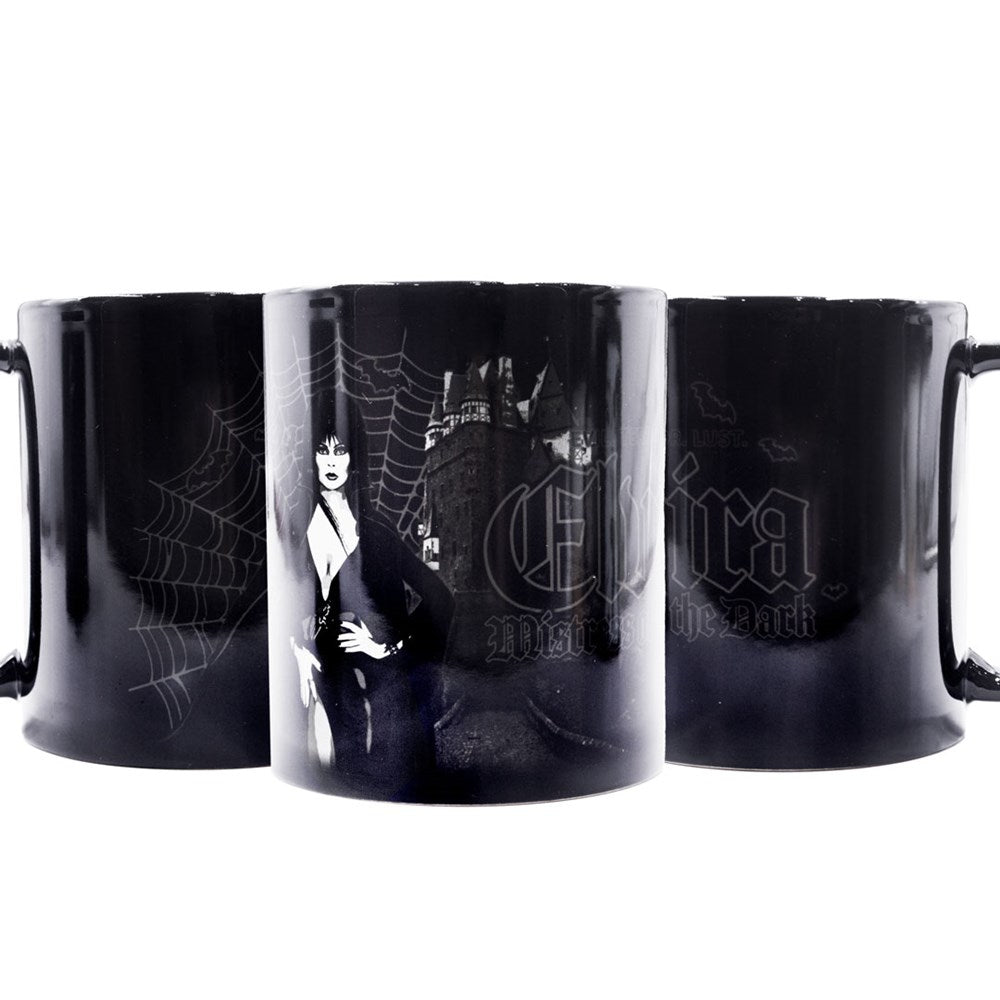 Elvira Gothic Castle 11oz Black Mug