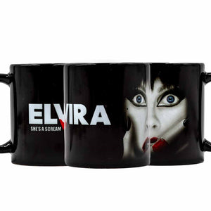 Elvira Shes A Scream Black Mug