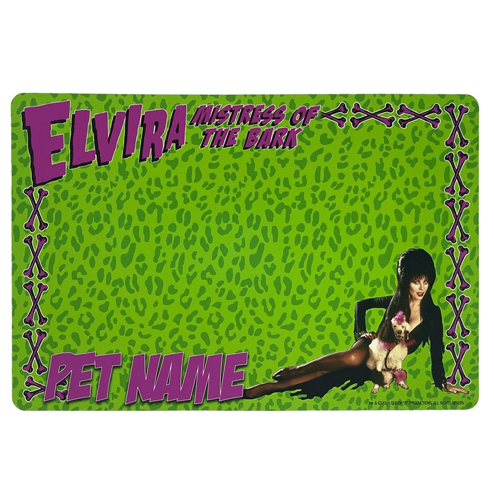 Elvira Mistress Of The Bark Pet Mat Personalized