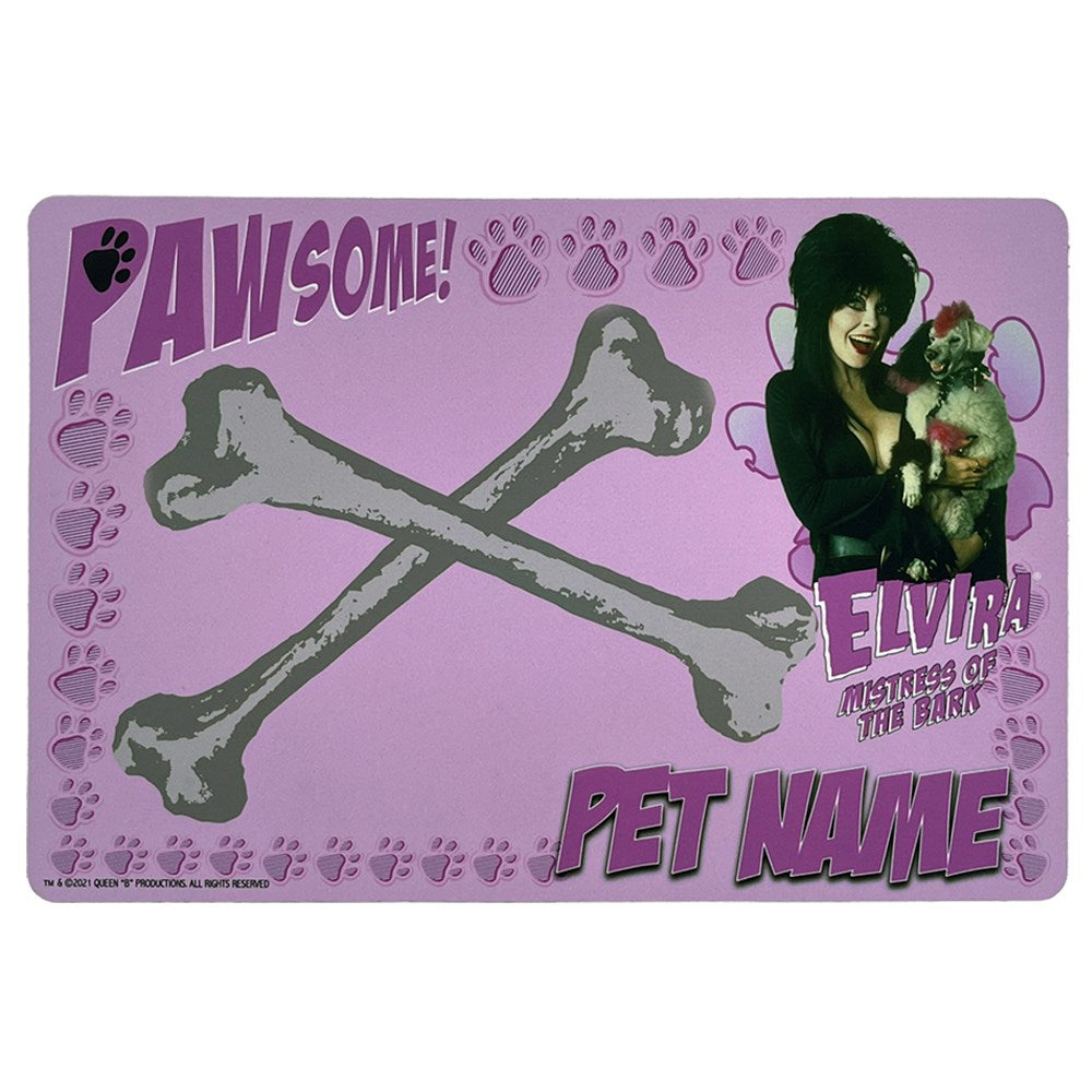Elvira Pawsome Pet Mat Personalized