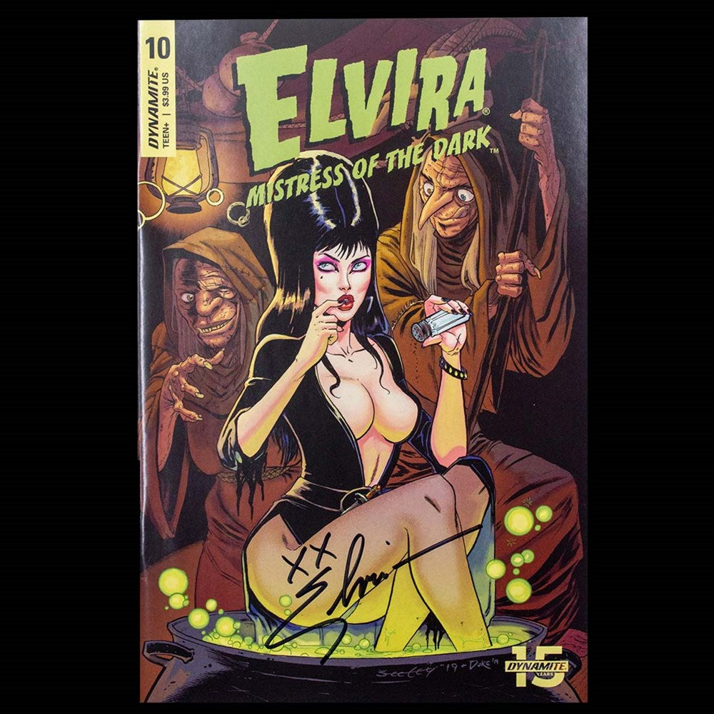 Elvira Autographed Dynamite Mistress Of The Dark Comic 10