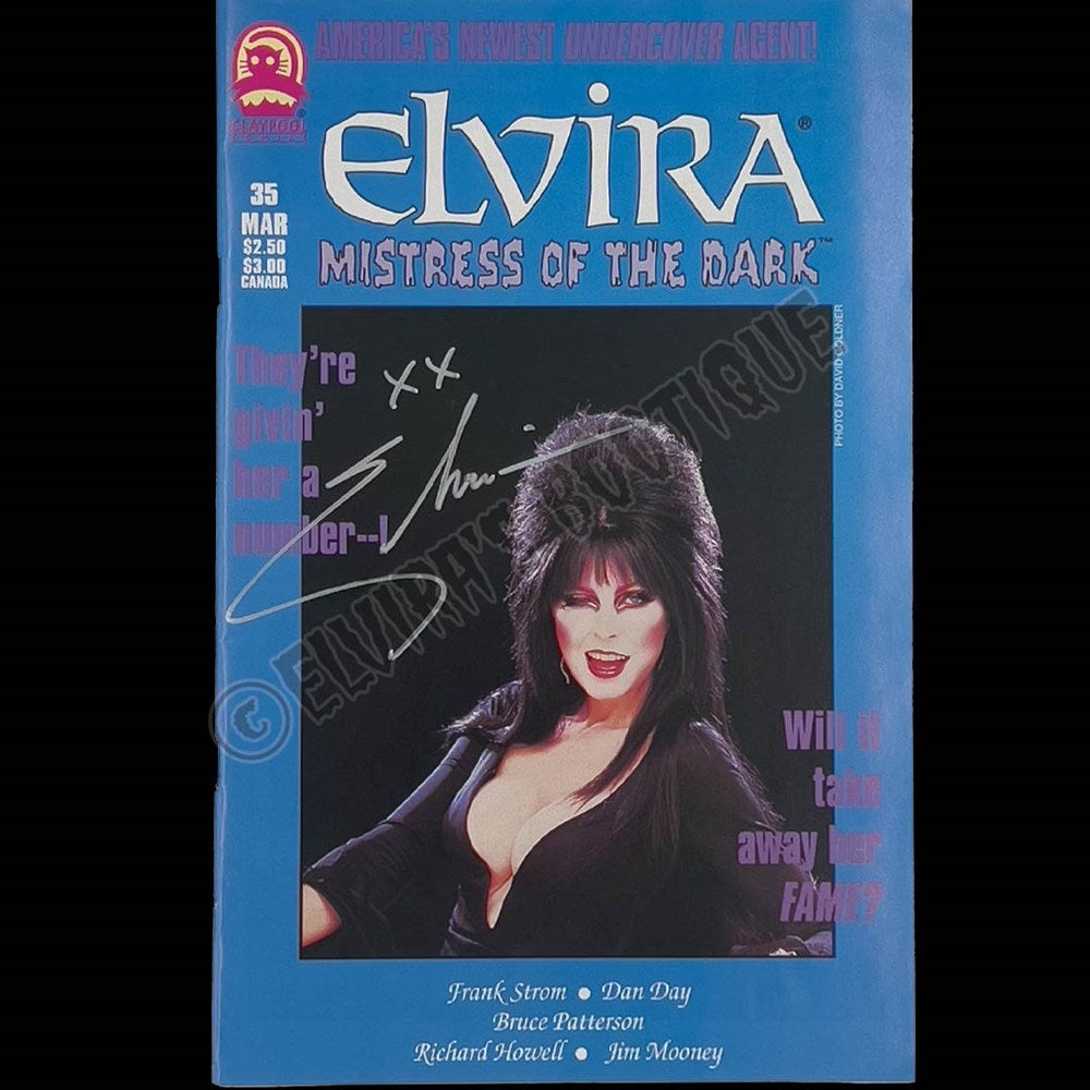 Elvira Autographed Claypool Mistress Of The Dark Issue 35