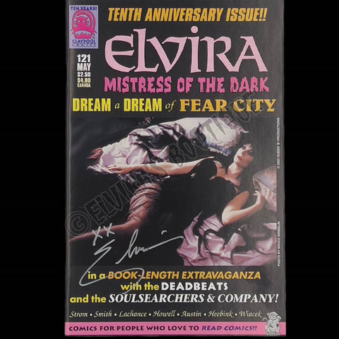 Elvira Autographed Claypool Mistress Of The Dark Issue 121