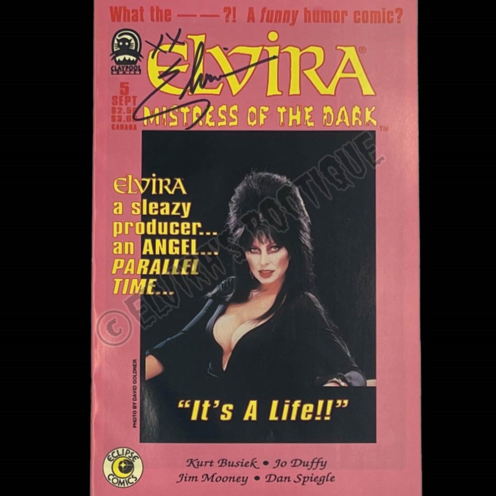 Elvira Autographed Claypool Mistress Of The Dark Issue 5