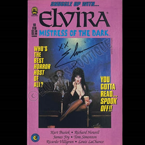 Elvira Autographed Claypool Mistress Of The Dark Issue 10