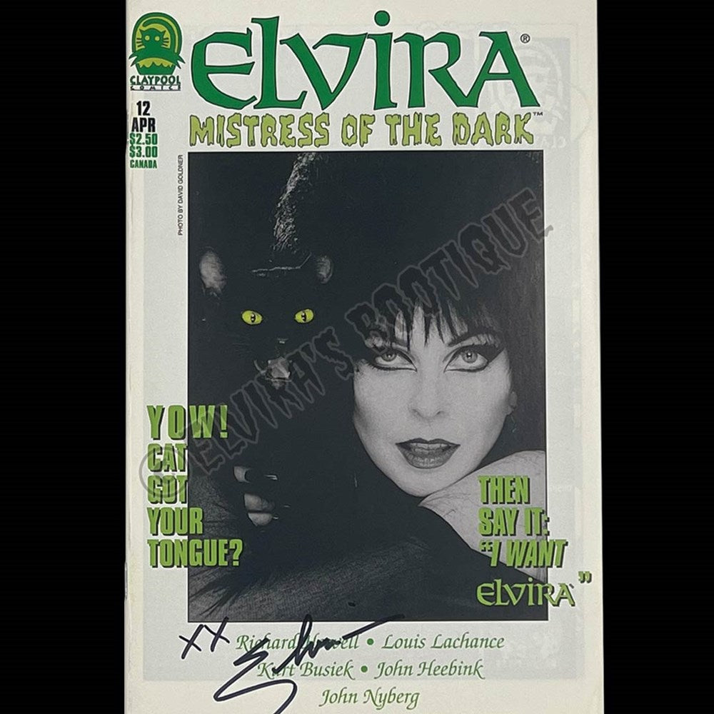 Elvira Autographed Claypool Mistress Of The Dark Issue 12