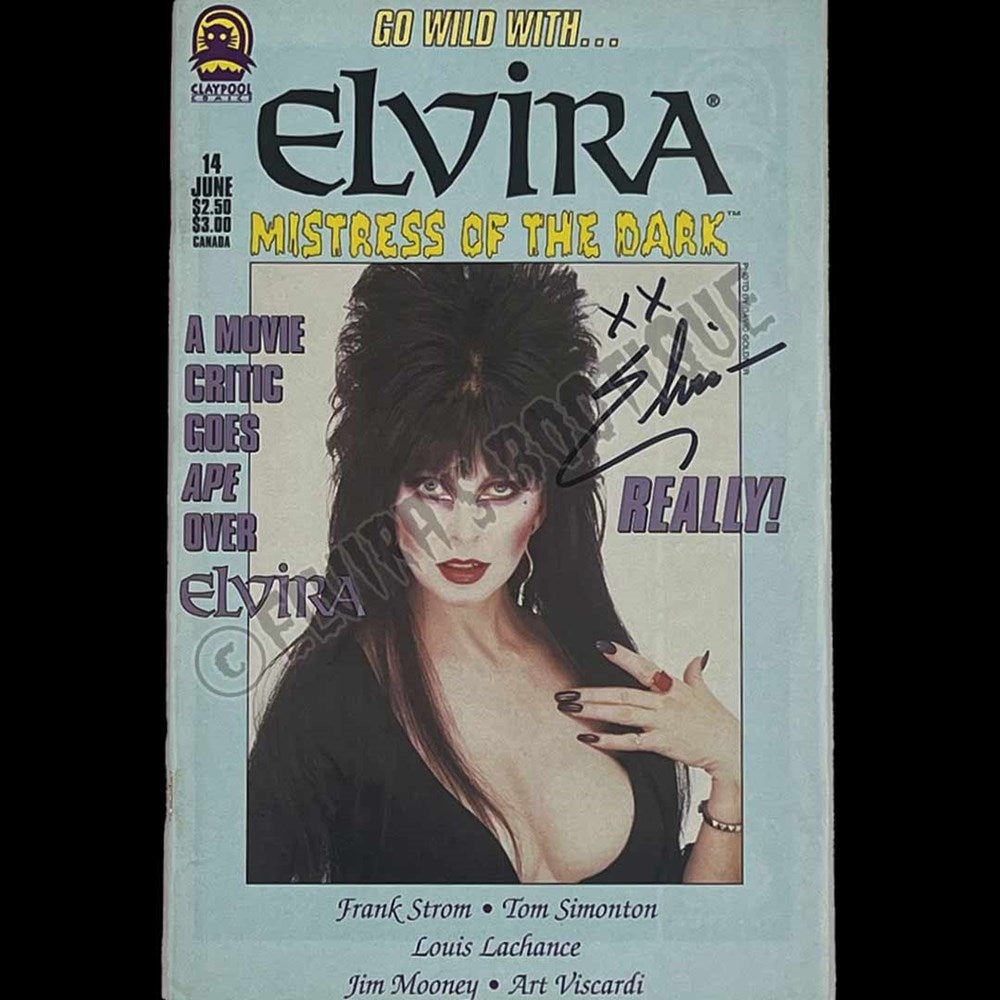 Elvira Autographed Claypool Mistress Of The Dark Issue 14
