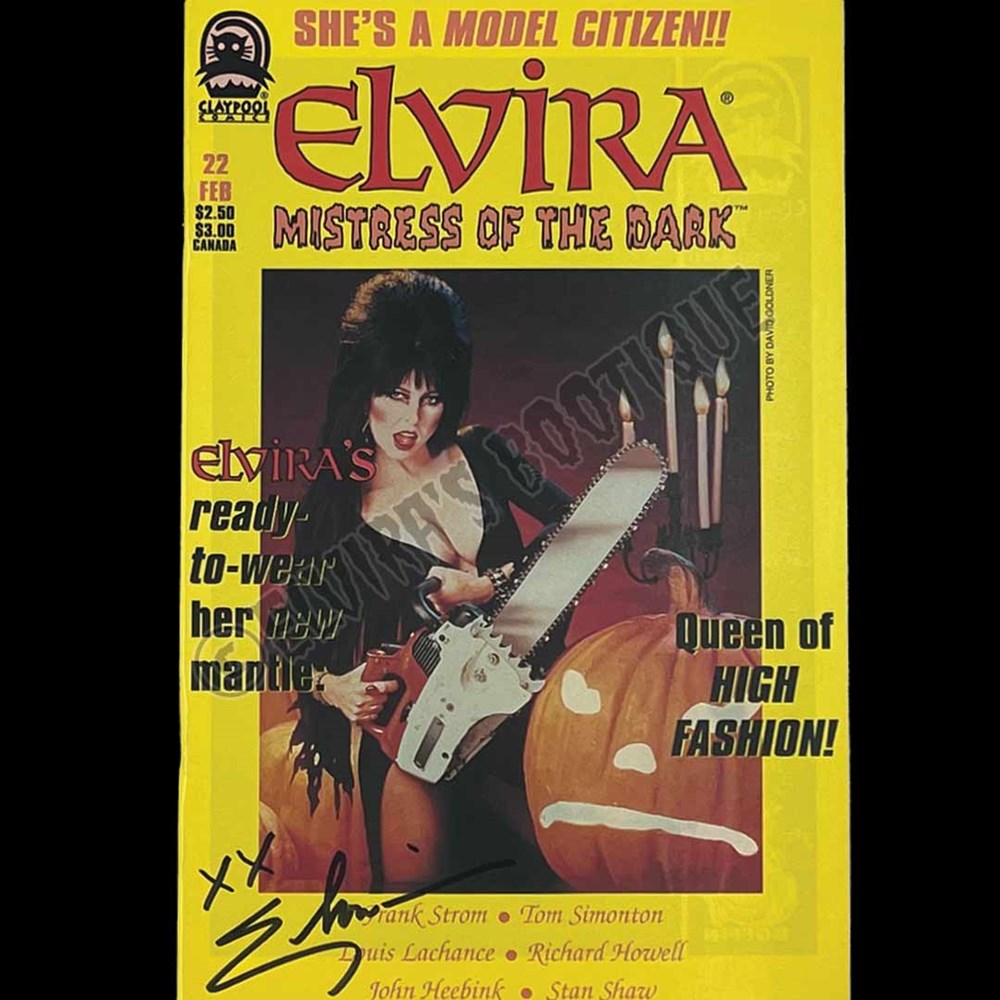 Elvira Autographed Claypool Mistress Of The Dark Issue 22 – Elviras ...