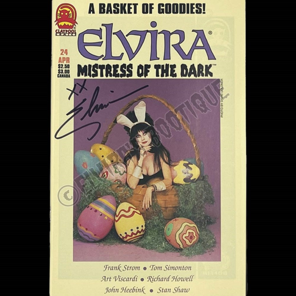 Elvira Autographed Claypool Mistress Of The Dark Issue 24