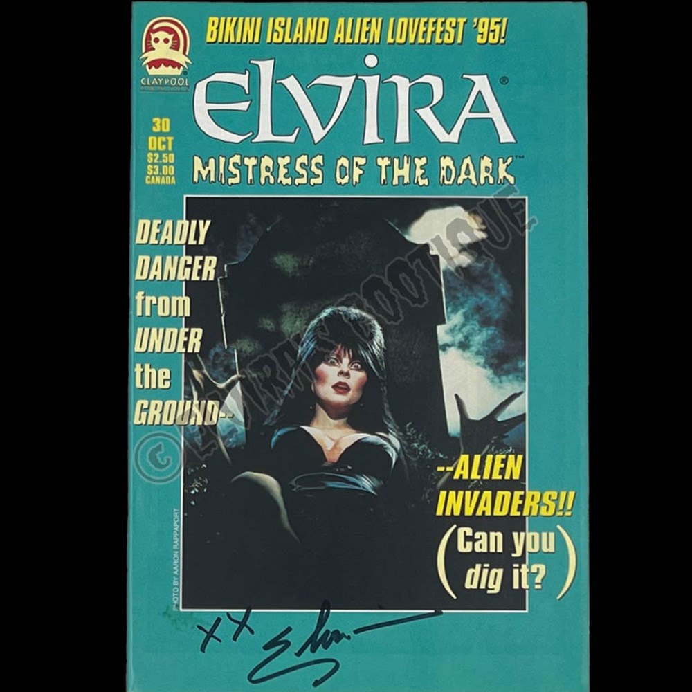 Elvira Autographed Claypool Mistress Of The Dark Issue 30