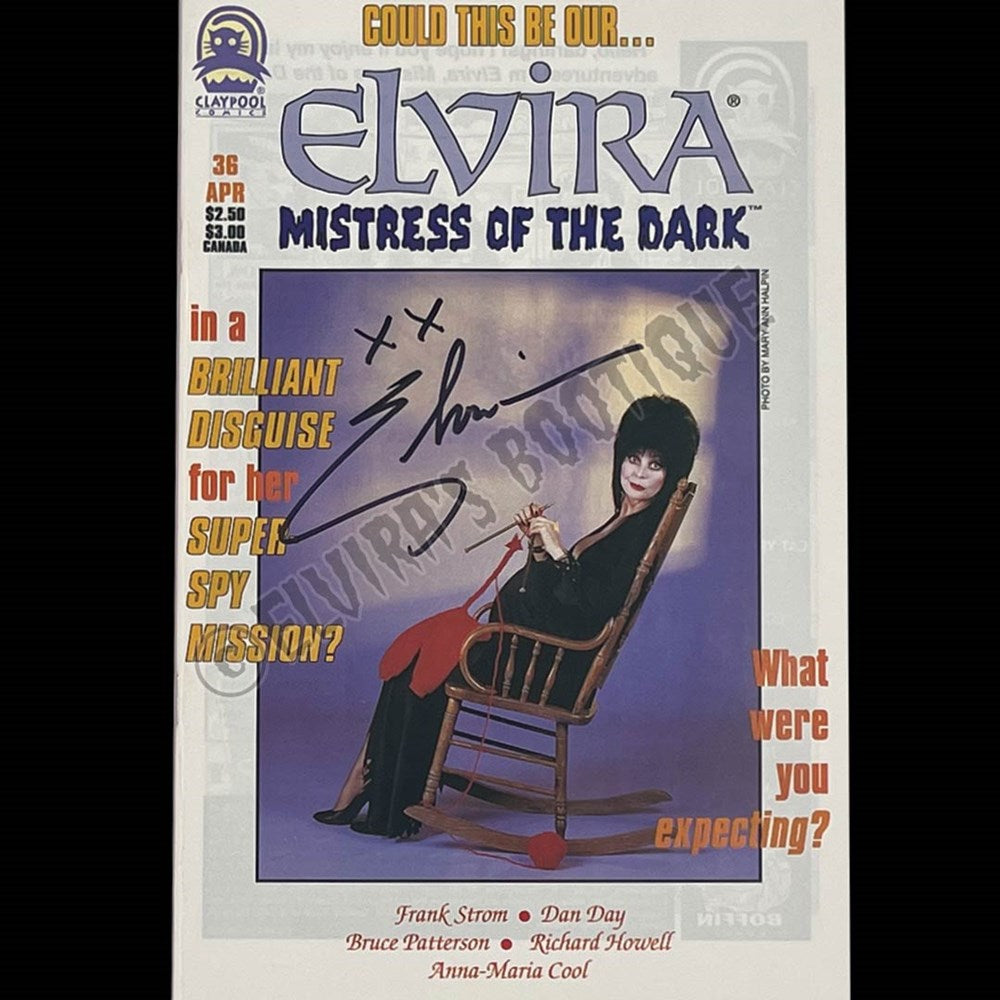 Elvira Autographed Claypool Mistress Of The Dark Issue 36