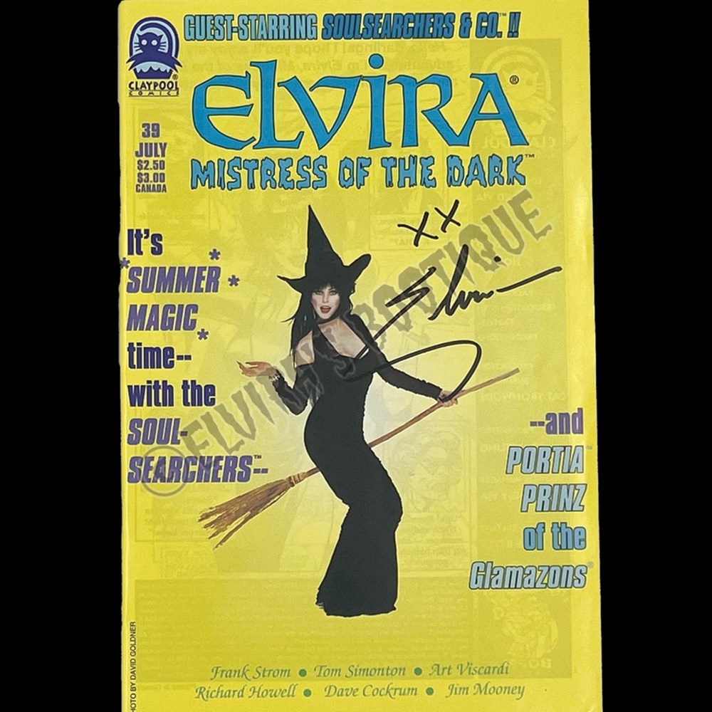 Elvira Autographed Claypool Mistress Of The Dark Issue 39