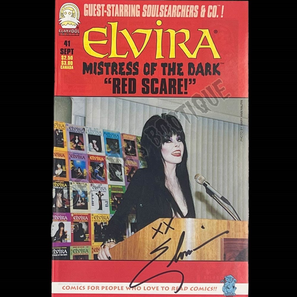 Elvira Autographed Claypool Mistress Of The Dark Issue 41