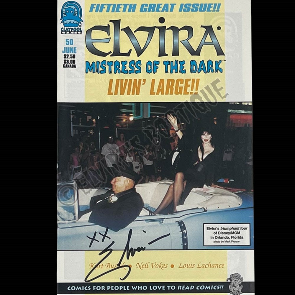 Elvira Autographed Claypool Mistress Of The Dark Issue 50