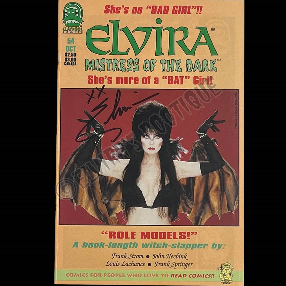 Elvira Autographed Claypool Mistress Of The Dark Issue 54