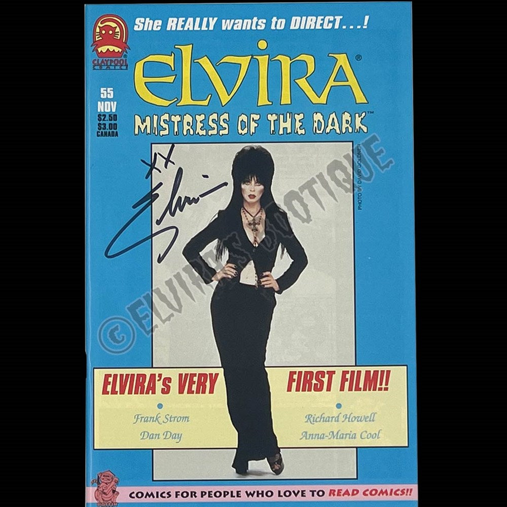 Elvira Autographed Claypool Mistress Of The Dark Issue 55