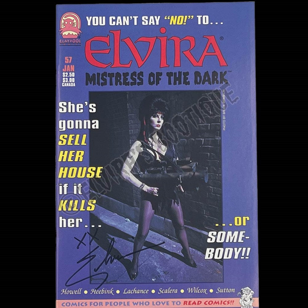 Elvira Autographed Claypool Mistress Of The Dark Issue 57