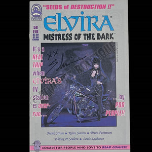 Elvira Autographed Claypool Mistress Of The Dark Issue 58
