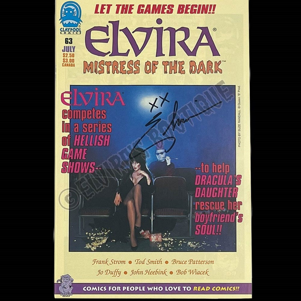 Elvira Autographed Claypool Mistress Of The Dark Issue 63