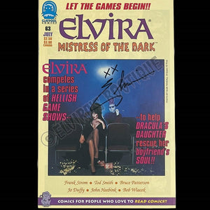 Elvira Autographed Claypool Mistress Of The Dark Issue 63