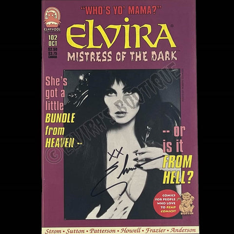 Elvira Autographed Claypool Mistress Of The Dark Issue 102