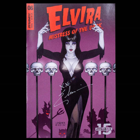 Elvira Autographed Dynamite Mistress Of The Dark Comic 6