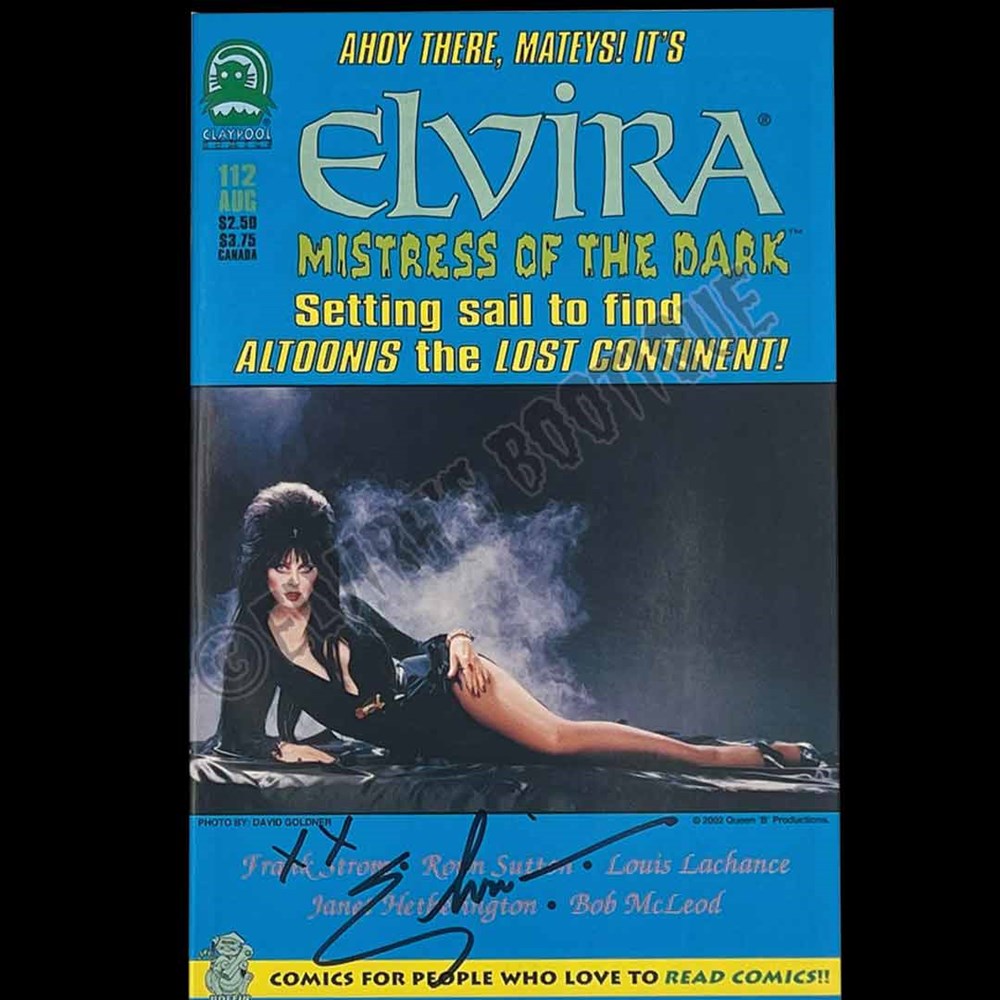 Elvira Autographed Claypool Mistress Of The Dark Issue 112