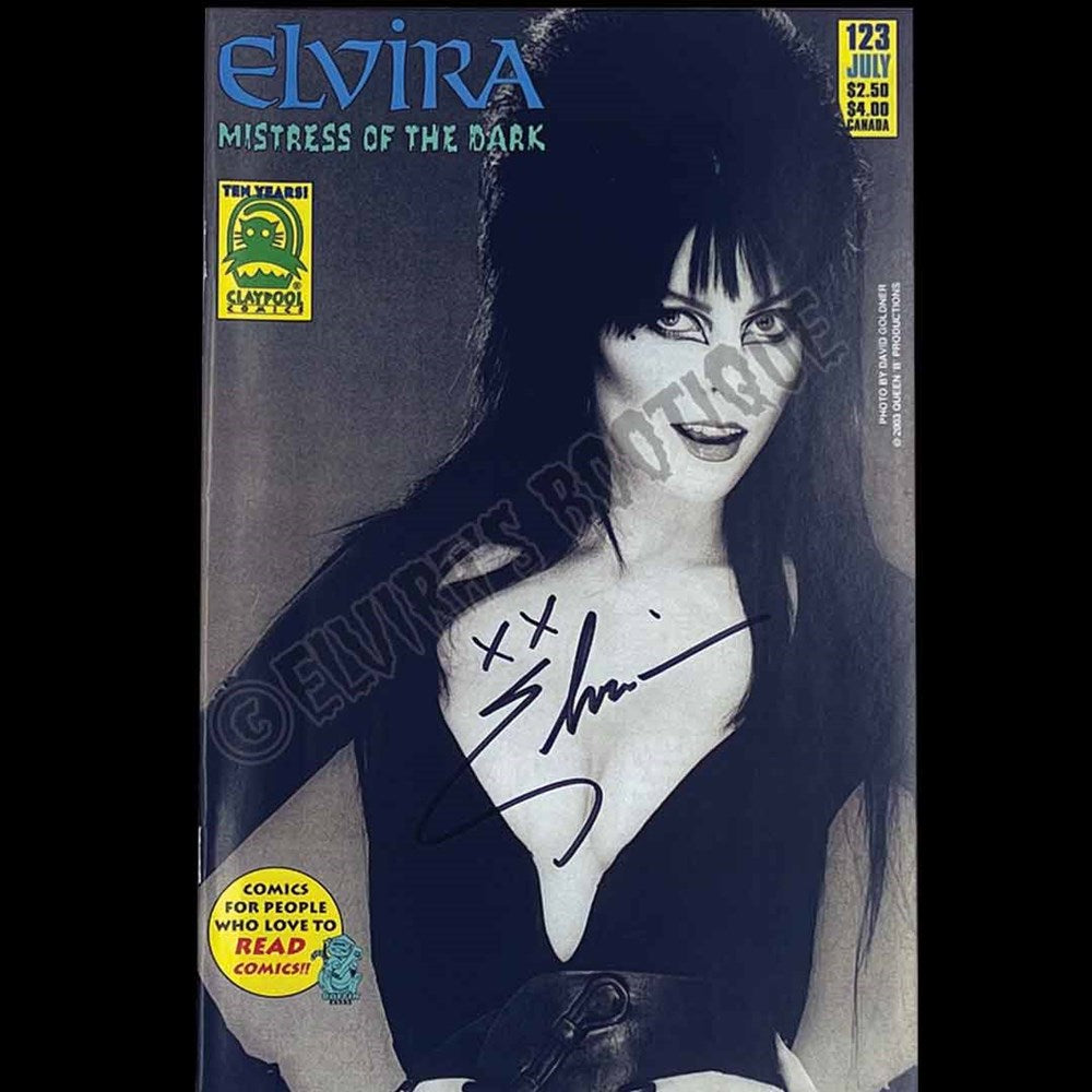 Elvira Autographed Claypool Mistress Of The Dark Issue 123