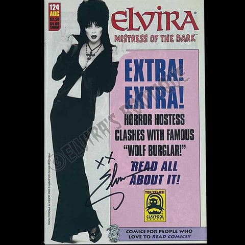Elvira Autographed Claypool Mistress Of The Dark Issue 124