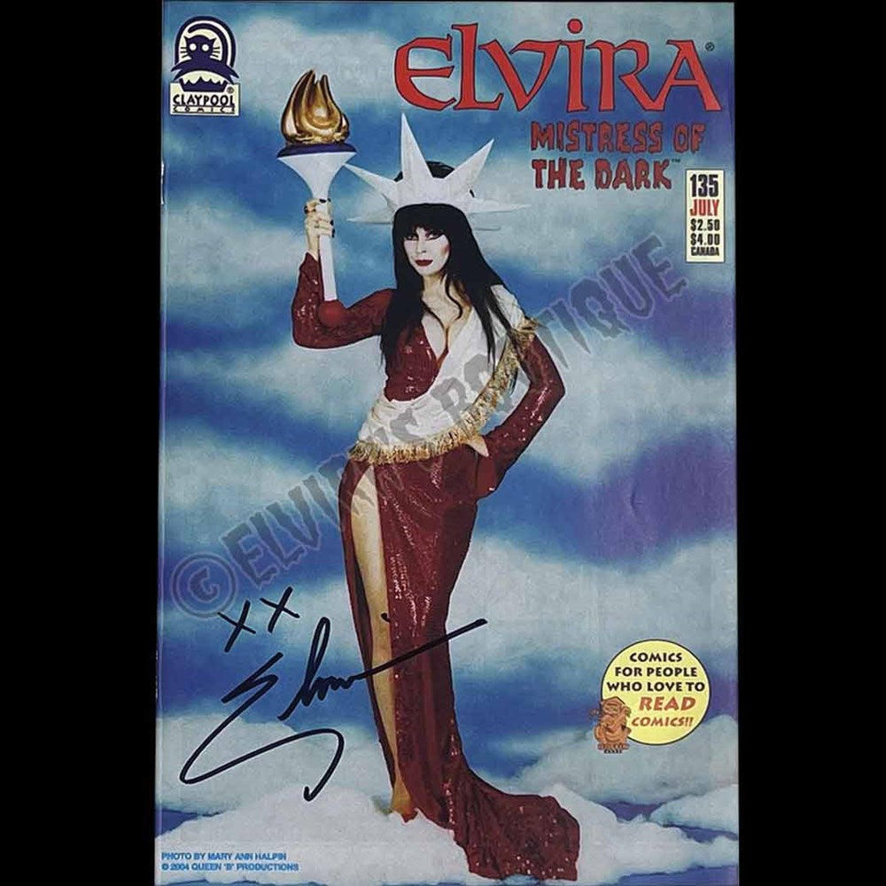 Elvira Autographed Claypool Mistress Of The Dark Issue 135
