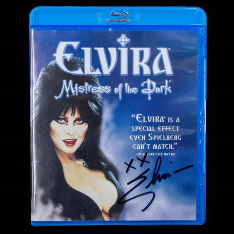 Elvira Autographed Mistress Of The Dark Blu-Ray
