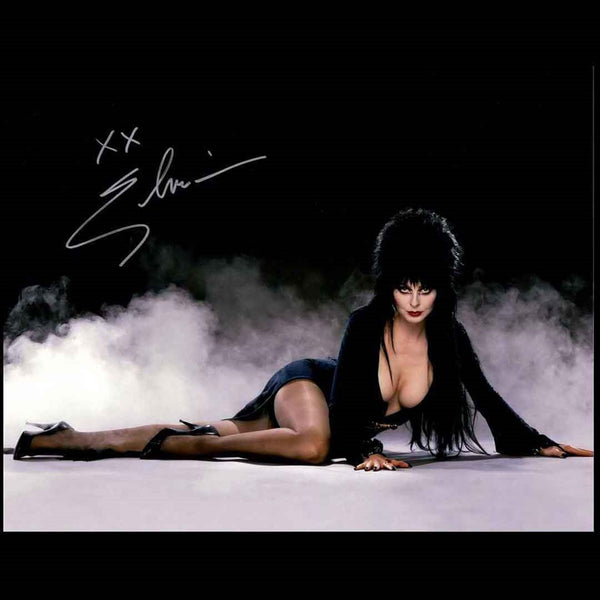Elvira Autographed Coffin Pin Up Photo