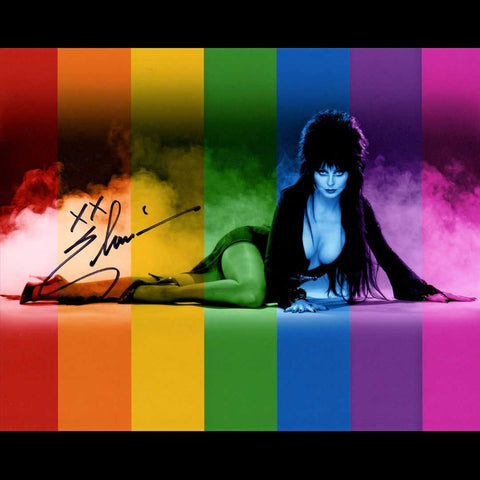 Elvira Autographed Pride Lay Down Photo