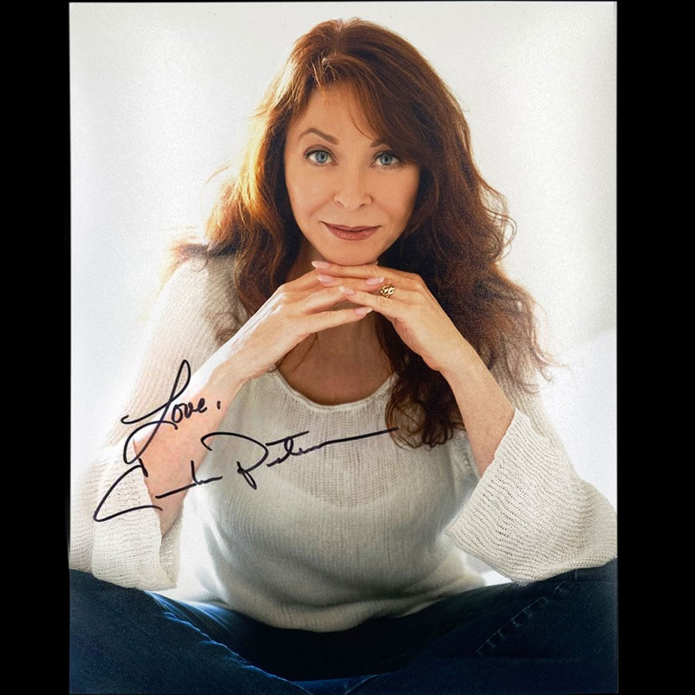 Elvira Autographed Cassandra Peterson Sitting Photo