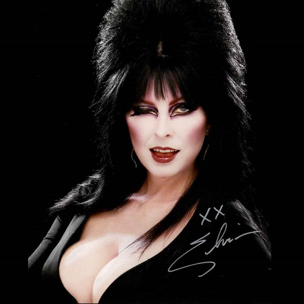Elvira Autographed Wink Photo