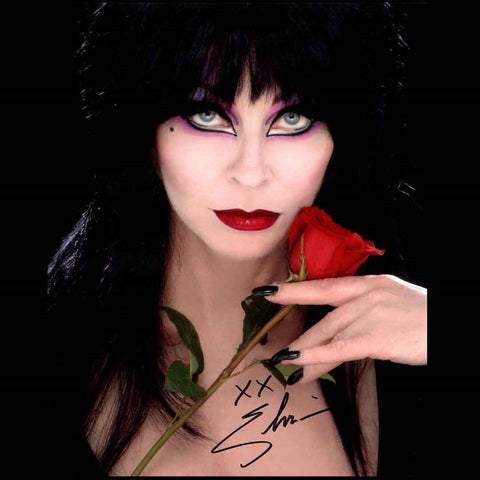 Elvira Autographed Deadly Rose Photo