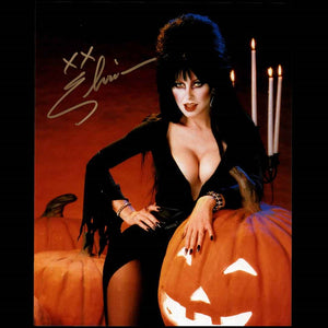 Elvira Autographed Pumpkins Photo