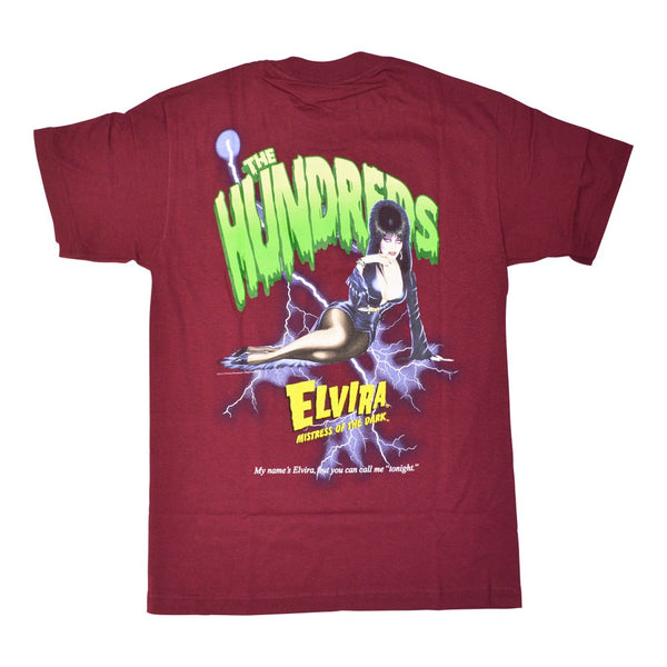Elvira X The Hundreds Movie Burgundy T-Shirt