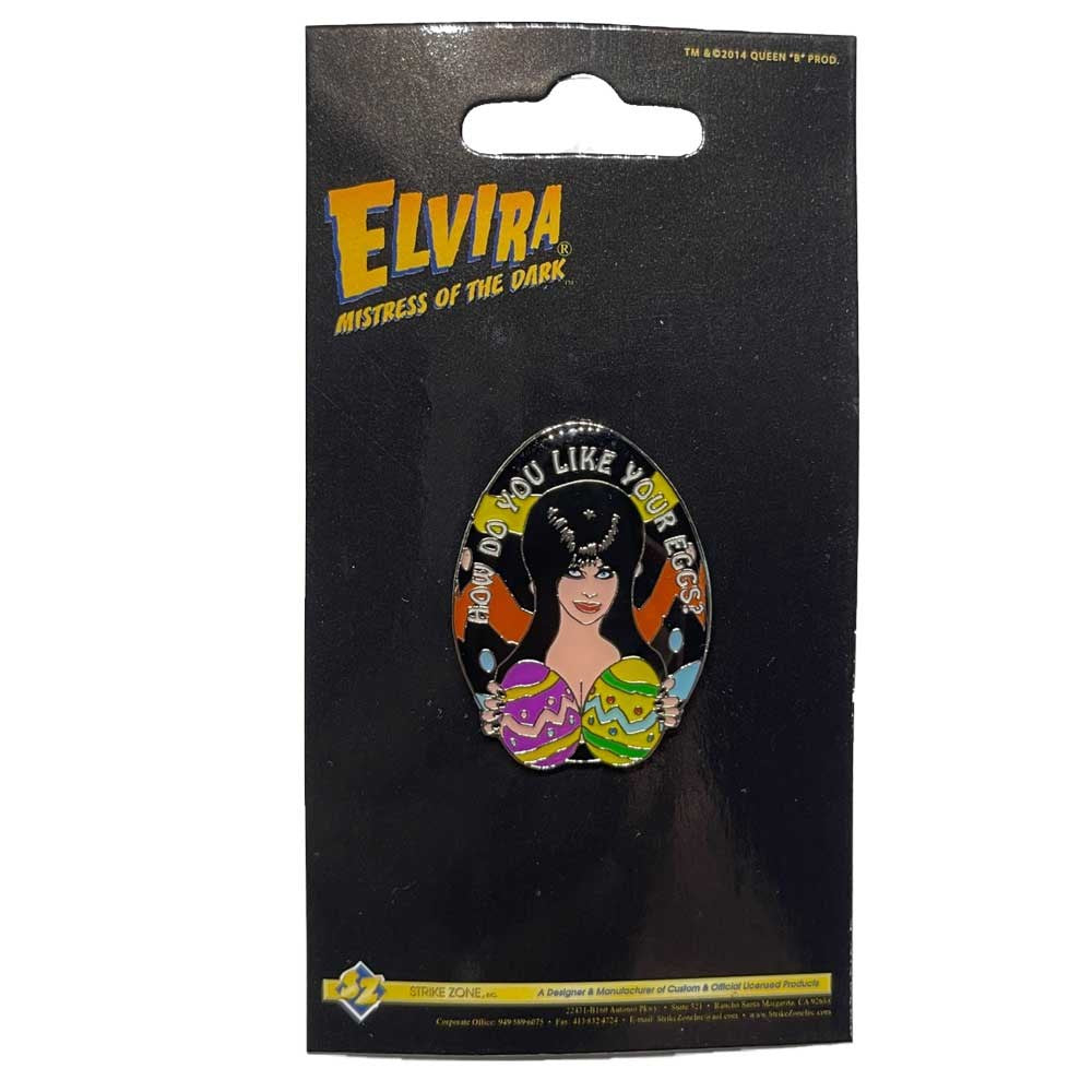 Elvira Knotts How Do You Like My Eggs Enamel Pin