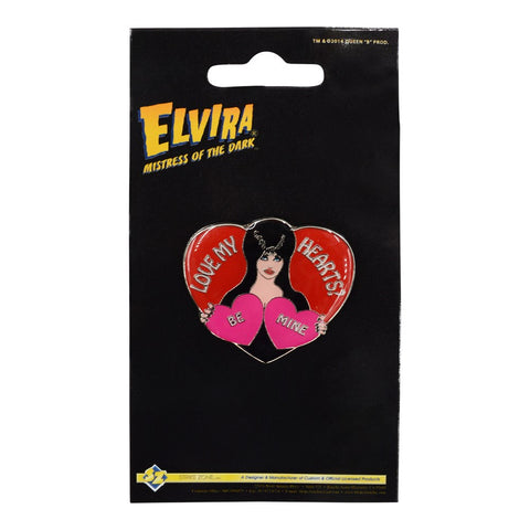Elvira Knotts Love My Hearts Enamel Pin
