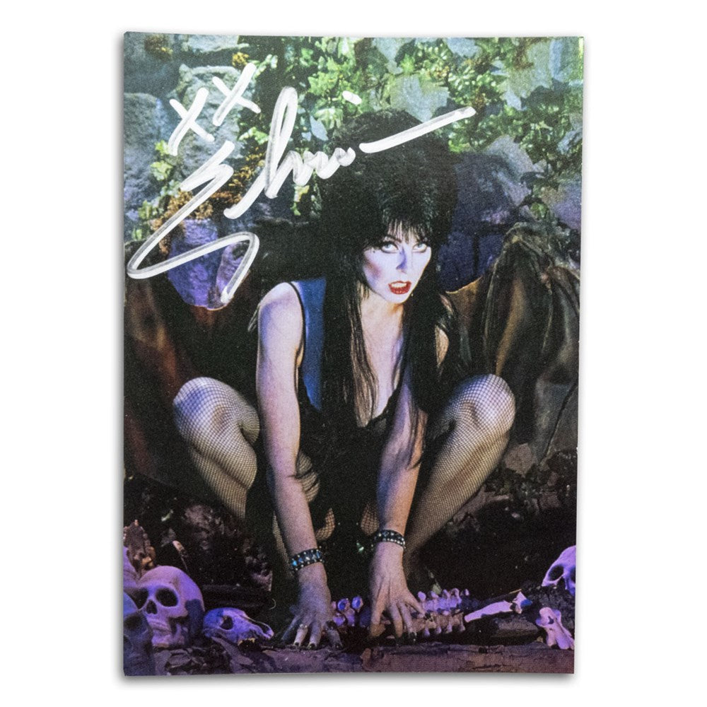 Elvira Signed Demon Wing Chrome Trading Card
