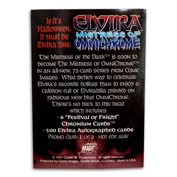 Elvira Signed Demon Wing Chrome Trading Card