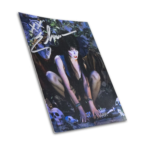 Elvira Signed Demon Wing Chrome Trading Card