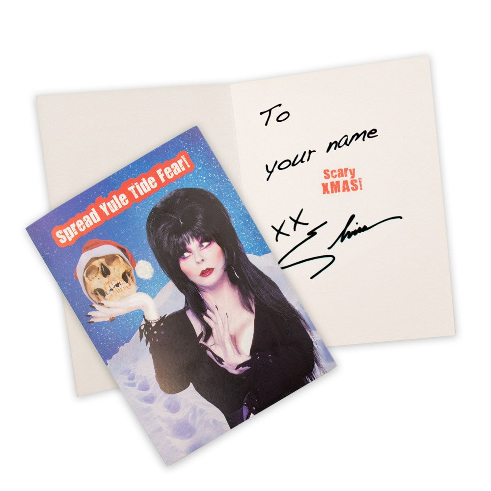 Elvira Autographed Xmas Card