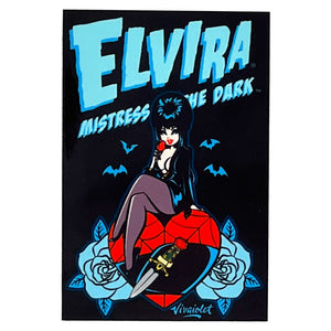 Elvira Blue Rose Magnet