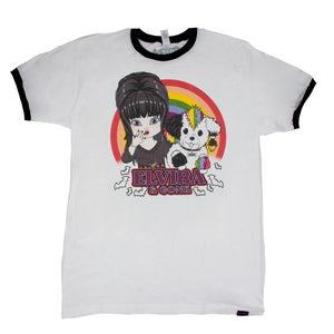 Elvira And Friends Cutie Rainbow Ringer Tshirt